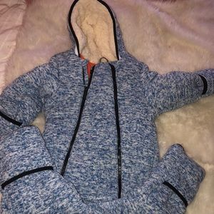 Ben Sherman Winter Toddler Sz 24mo Onesie w/Shearling Hood Very Warm!